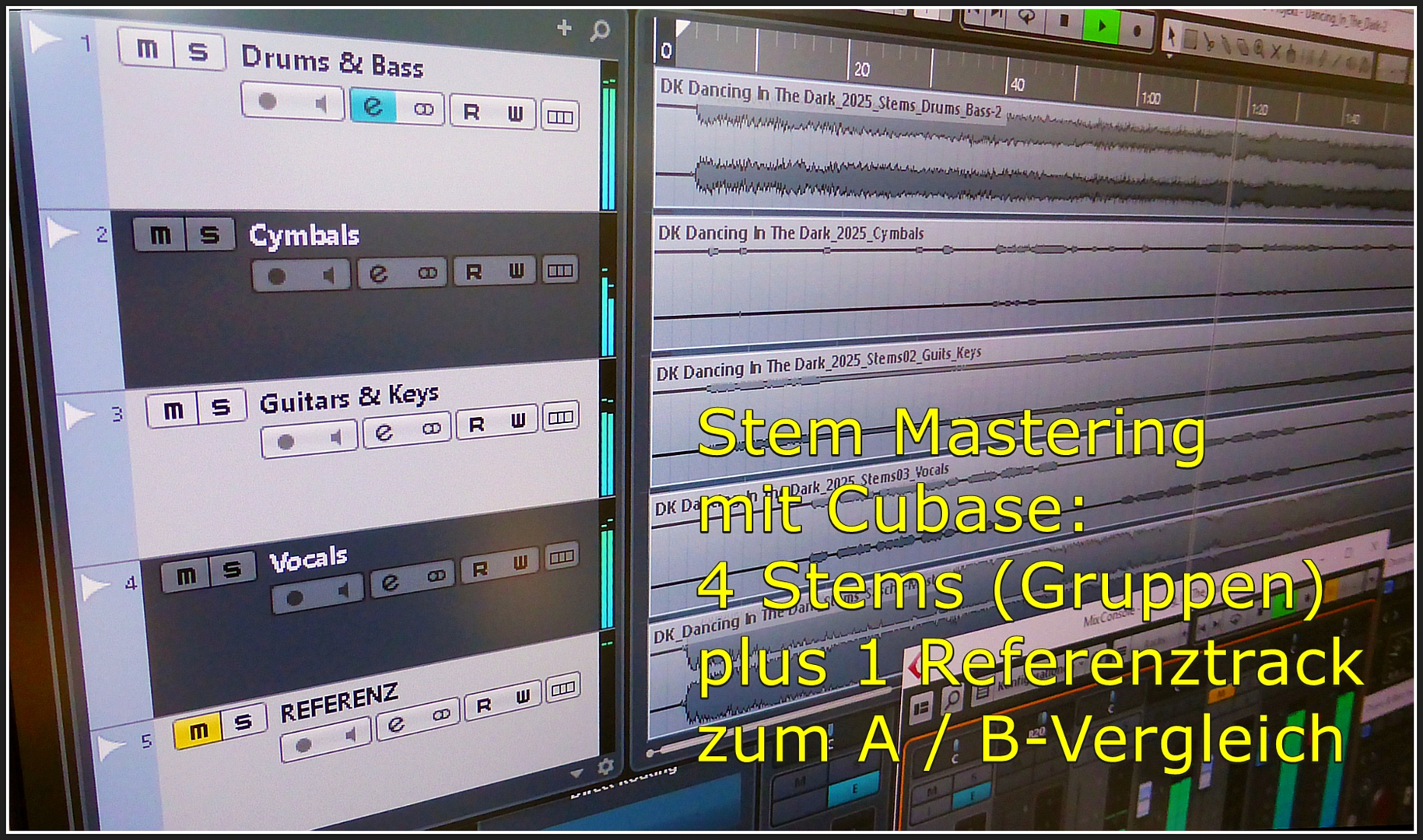 Stem-Mastering in Cubase mit 4 Stems (Audio-Gruppen)